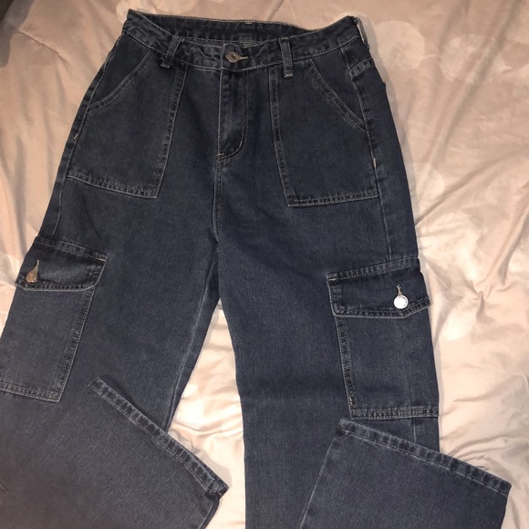 Cargo straight leg jeans - Picture 1 of 4